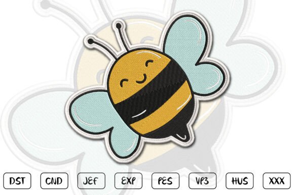 Bee Patch Embroidery Design