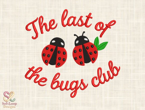 Bugs Club Embroidery Design