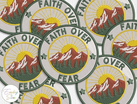 Christian Embroidery Patch Design