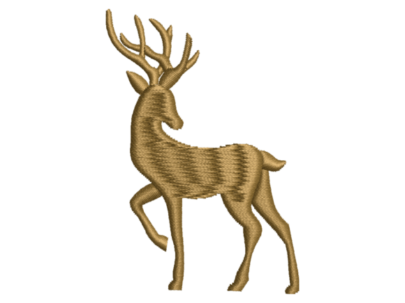 Elegant Stag Embroidery Design