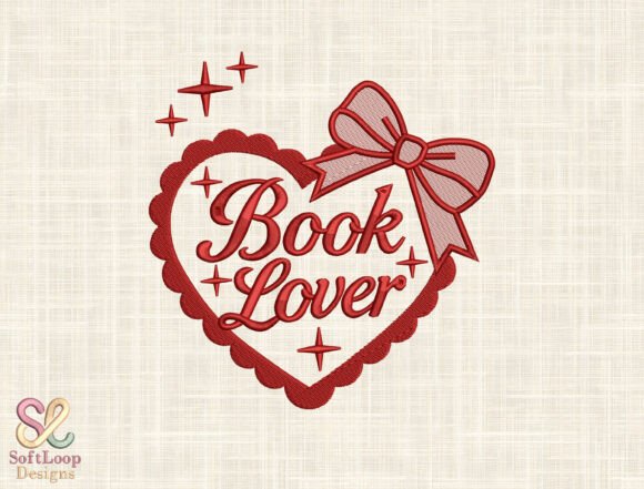 Girly Bookworm Machine Embroidery File