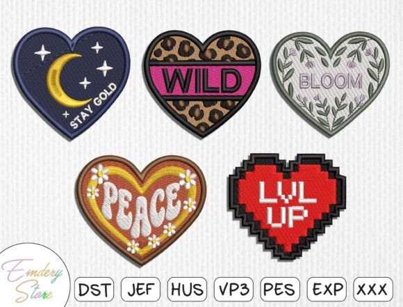 Heart Embroidery Design Bundle