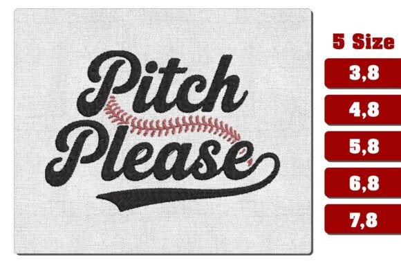 Pitch Please Funny Baseball Embroidery