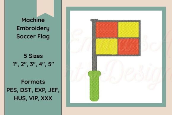 Soccer Corner Flag Embroidery