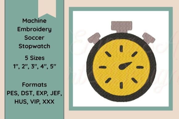 Soccer Stopwatch Embroidery