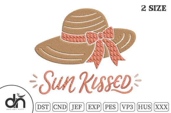 Sun Kissed Straw Hat Summer Embroidery
