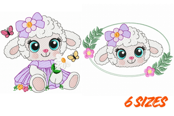 Sweet Lamb Embroidery Design File